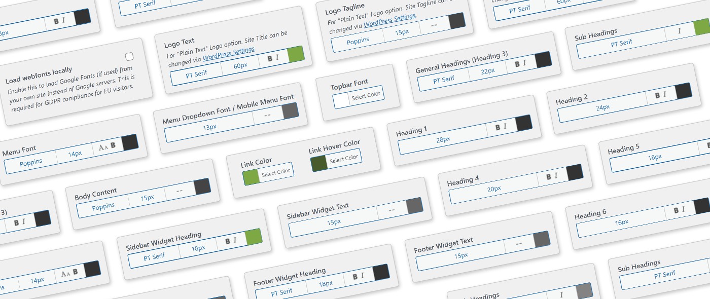 Style Customization & Typography Content Typography Desktop